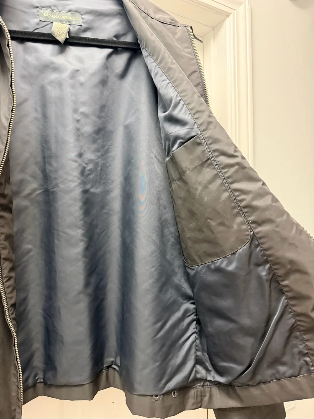 Men's Classic Harrington Bomber Zip-Front Rain Jacket